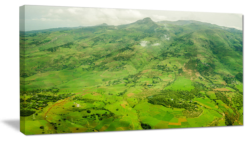 Highlands around Addis Ababa, Landscape Canvas Art Print, 60"x28"