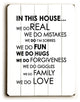 In this House... Wooden Sign