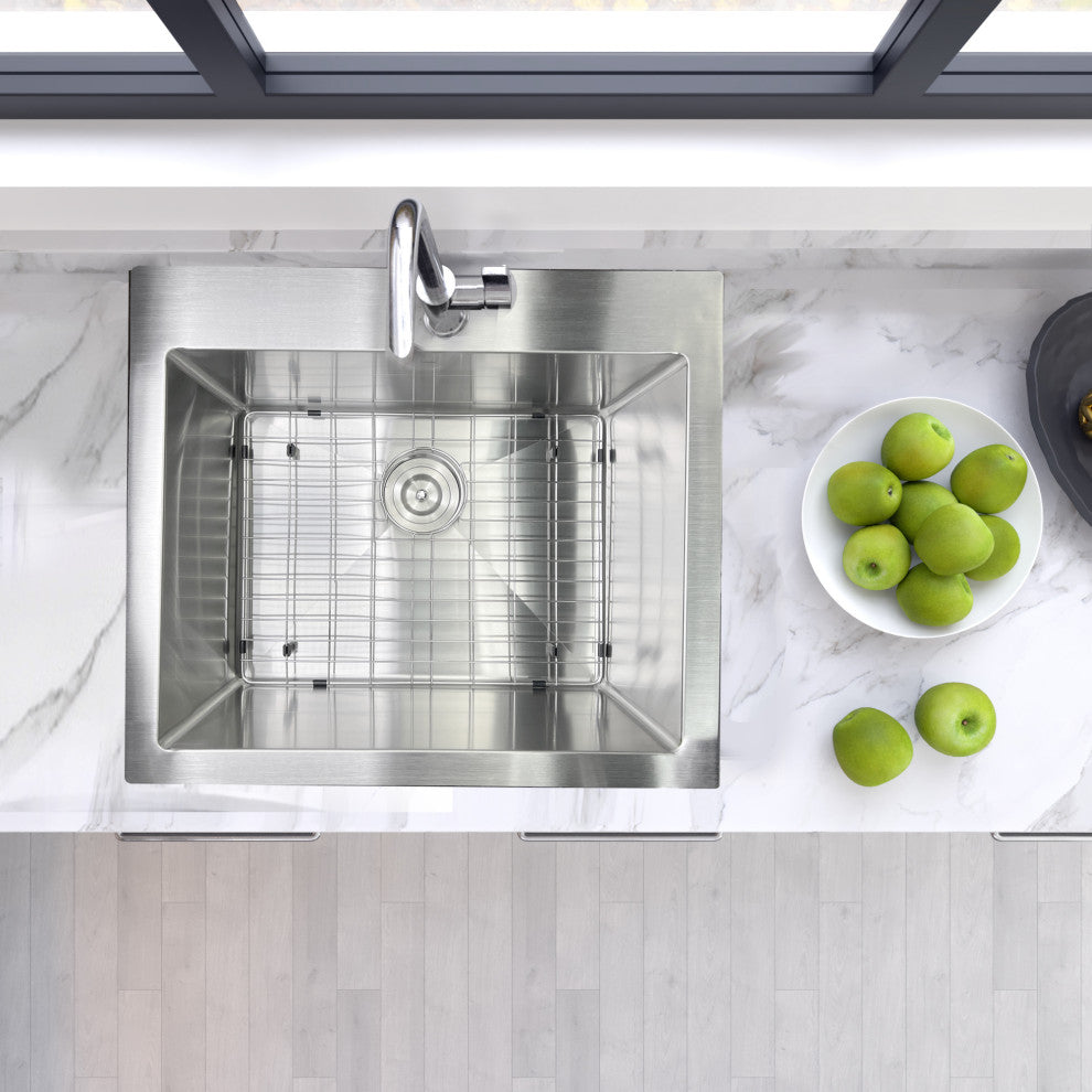 Nantucket Sinks' SR2522-16 Pro Series Small Radius Topmount Sink SR2622-16
