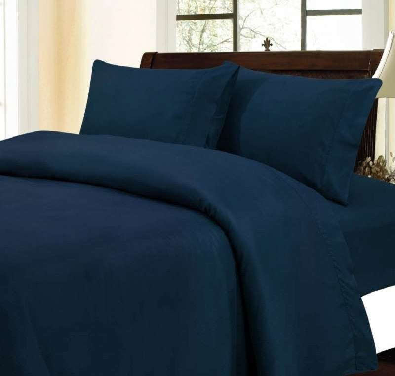 Navy Full 4-Piece Bed Sheet Set