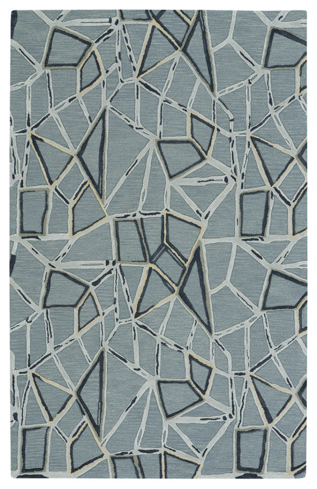 Capel Splinter Azure 3296_400 Hand Tufted Rugs - 5' X 8' Rectangle