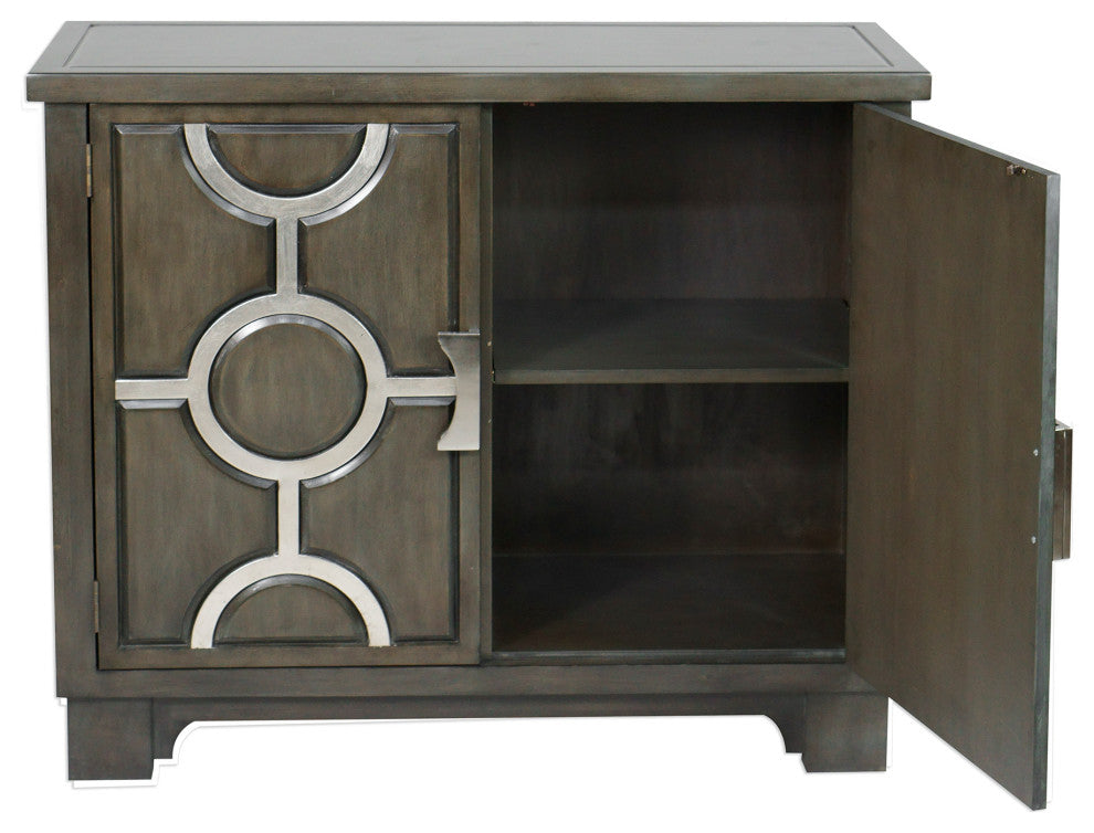 Uttermost Caine Charcoal Accent Cabinet