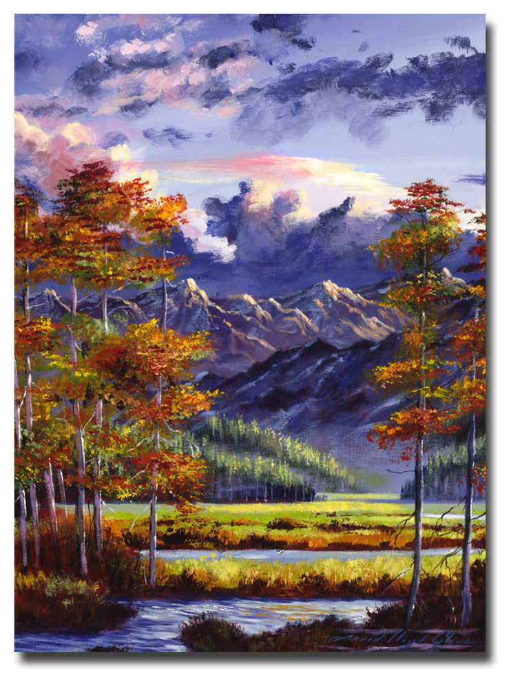 'Mountain River Valley' Canvas Art by David Lloyd Glover
