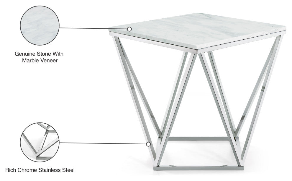 Skyler Chrome End Table