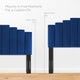 Elise Full Performance Velvet Platform Bed Navy