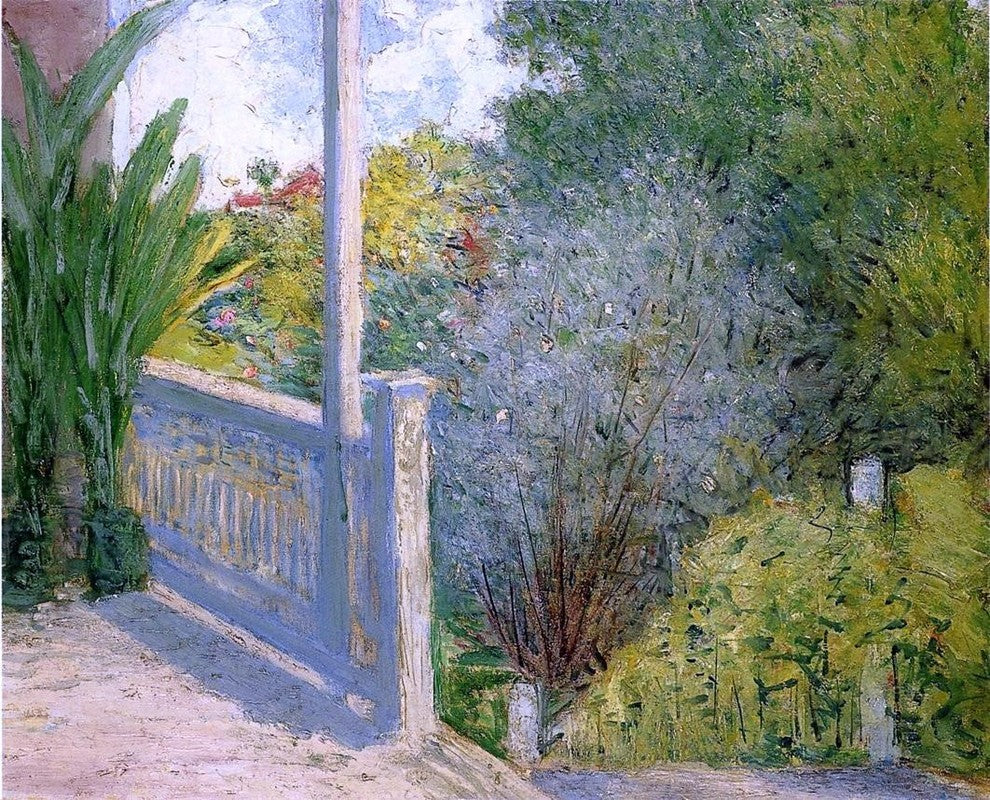 Julian Alden Weir The Veranda, 20"x25" Gallery Wrapped Canvas Print