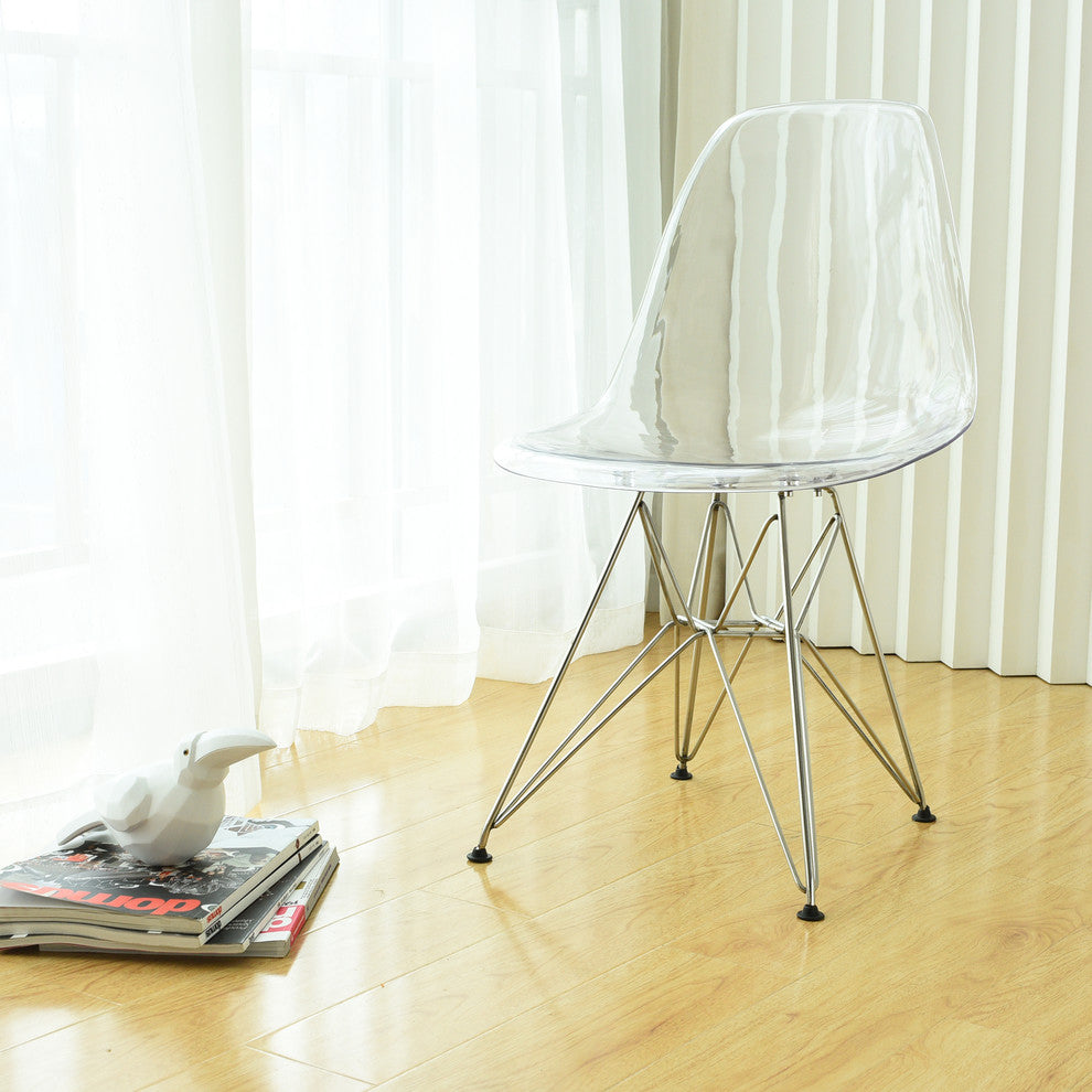 EZ Mod 2 Lexy Eiffel Base Ghost Chair, Clear