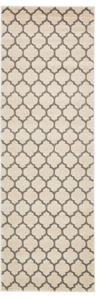 Unique Loom Beige Philadelphia Trellis 2' 7 x 8' 0 Runner Rug