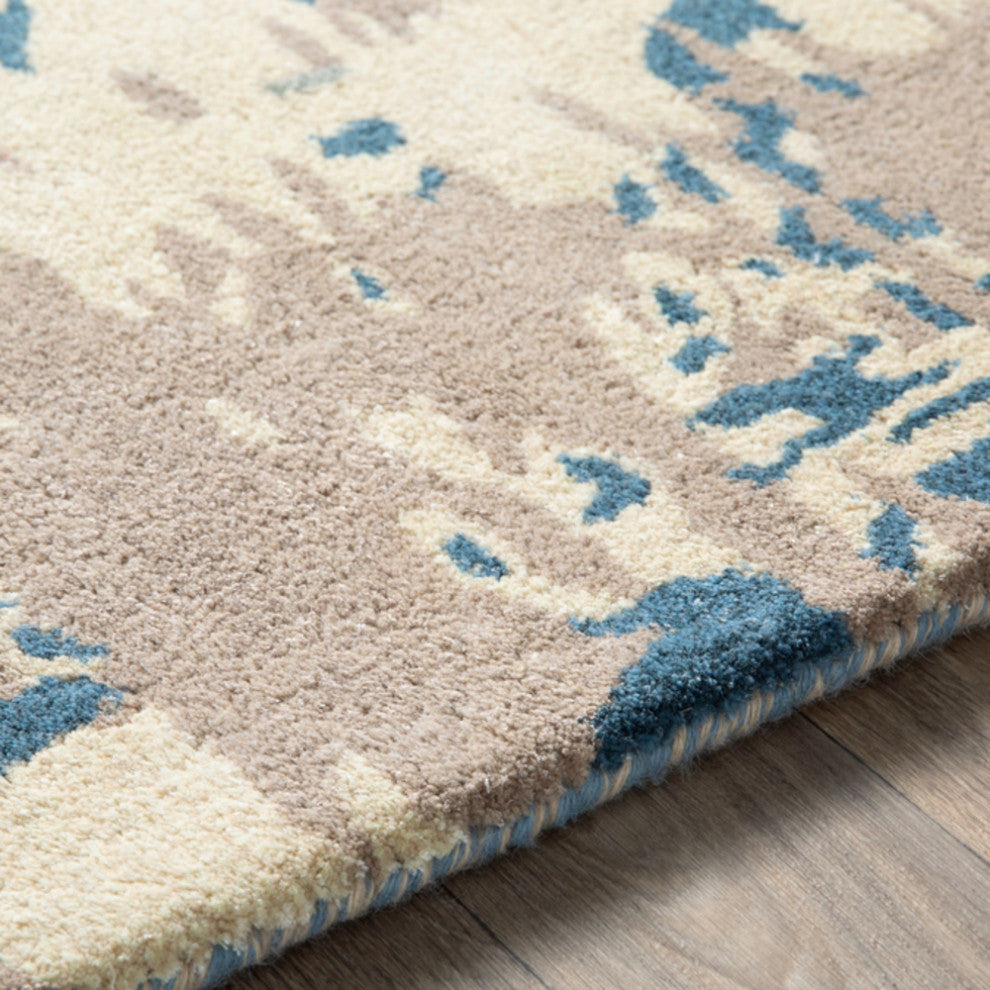 Surya Banshee BAN-3342 Modern Area Rug, Dark Blue, 8' x 11' Rectangle