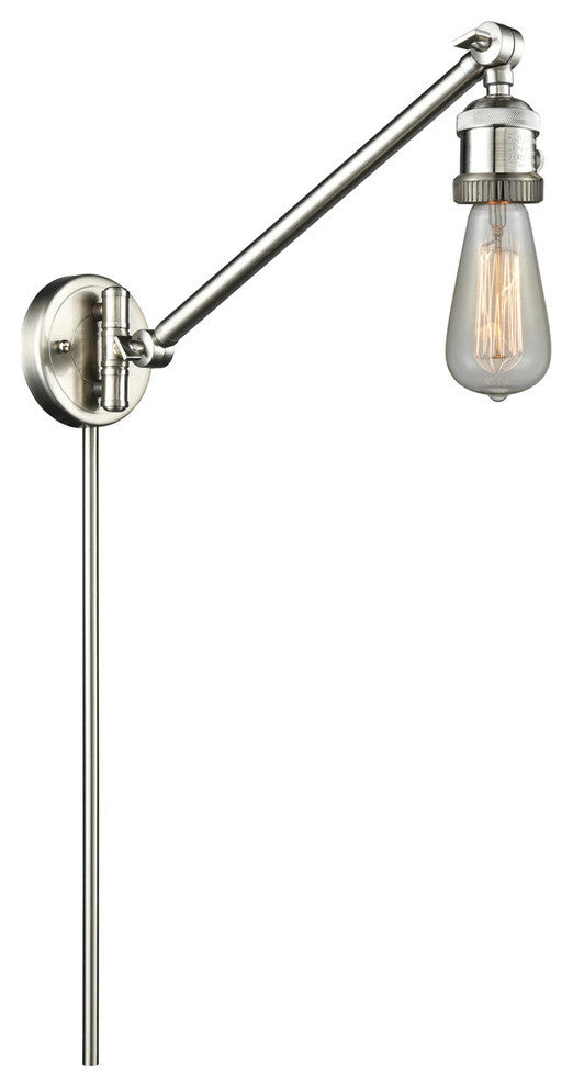 INNOVATIONS LIGHTING 237NH-SN Bare Bulb 1 Light Swing Arm