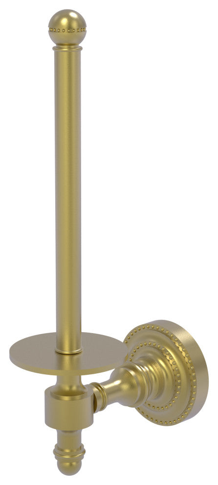 Retro Dot Upright Toilet Tissue Holder, Satin Brass