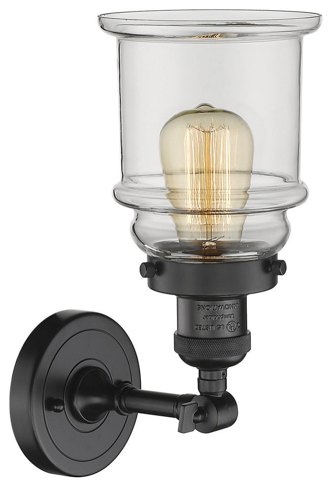 Canton 1-Light LED Sconce, Oil Rubbed Bronze, Glass: Clear