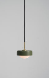 Pensee Pendant, Olive Green/Gold