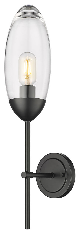 Zlite 651S-MB 1-Light Wall Sconce, Clear