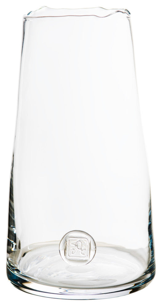 Tall Medallion Vase, Clear