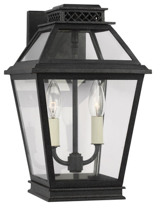 Falmouth Small Outdoor Wall Lantern, Dark Weathered Zinc