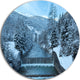 Winter Mountain Stream, Landscape Photo Disc Metal Wall Art, 36"