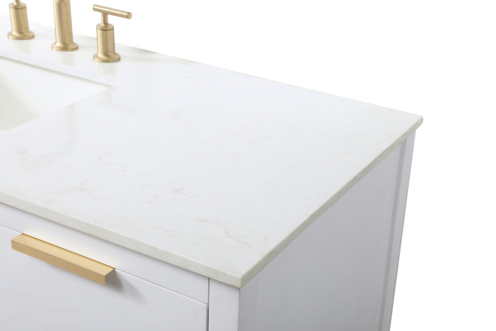 Louie 54" SIngle Bathroom Vanity, White