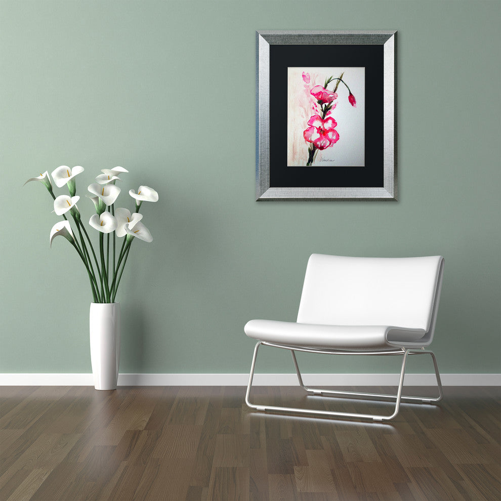 Wendra 'New Bloom' Matted Framed Art, Silver Frame, Black Mat, 16x20