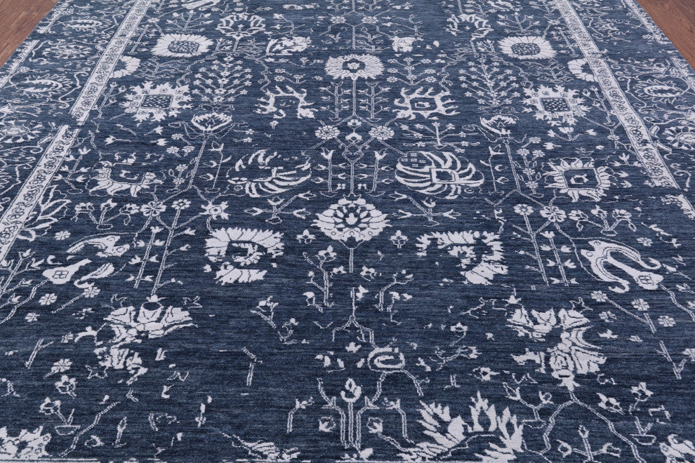 Handmade Persian Wool and Silk Rug 8' 0" X 9' 8" Q6273