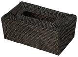 Loma Rectangular Rattan Tissue Box Cover, Espresso