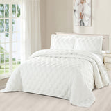 Bradley Down Alternative Quilts Set, White, Queen