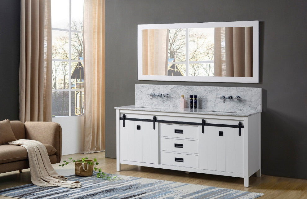 72" Premium Davinci Bath Vanity, White