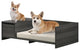 Modern Comfy Pet Bed With Side Storage Compartment, Ash Gray