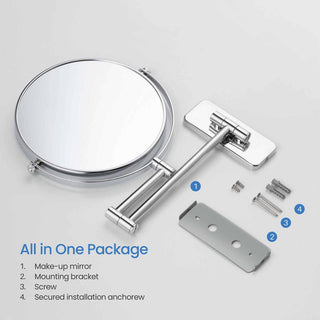 Circular Magnifying Makeup/shaving Mirror, Chrome