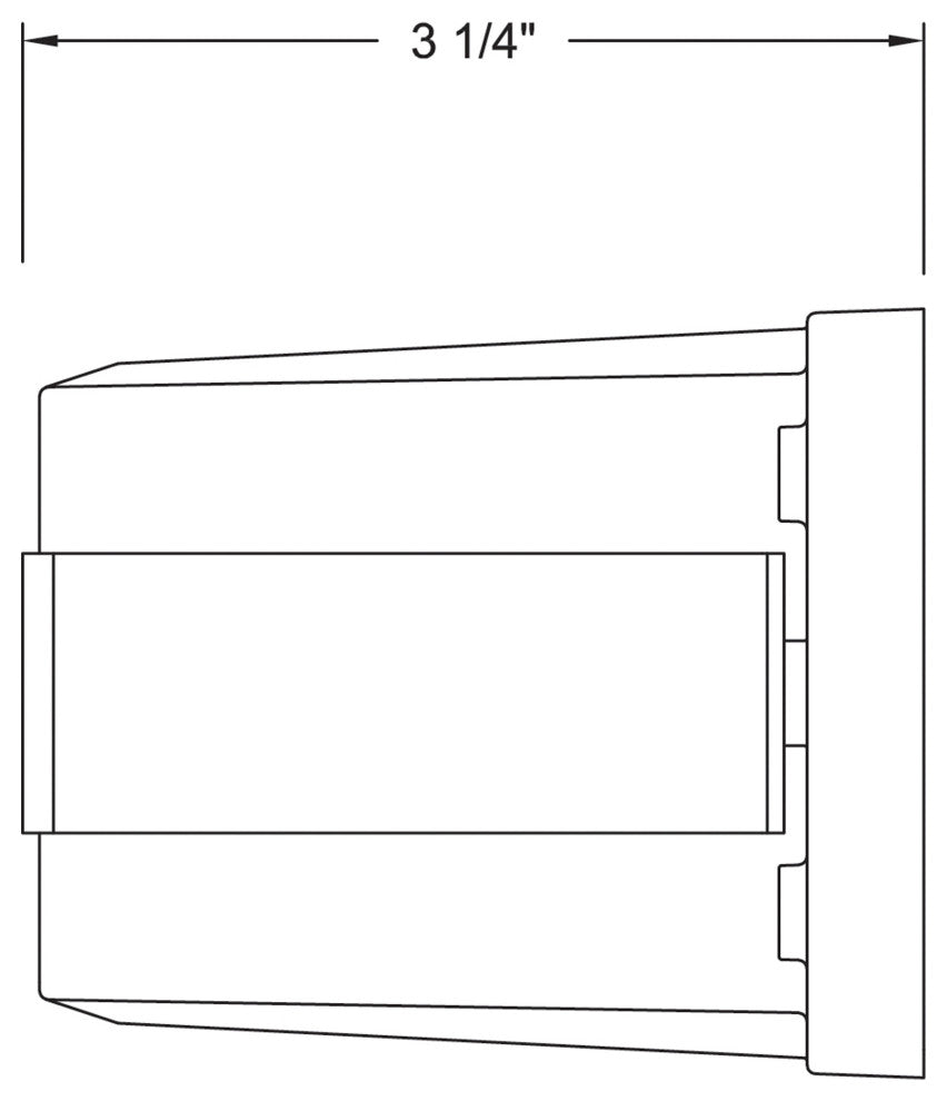 Hinkley Sparta Dash 12V Led Large Flat Brick Light, Stainless Steel Black