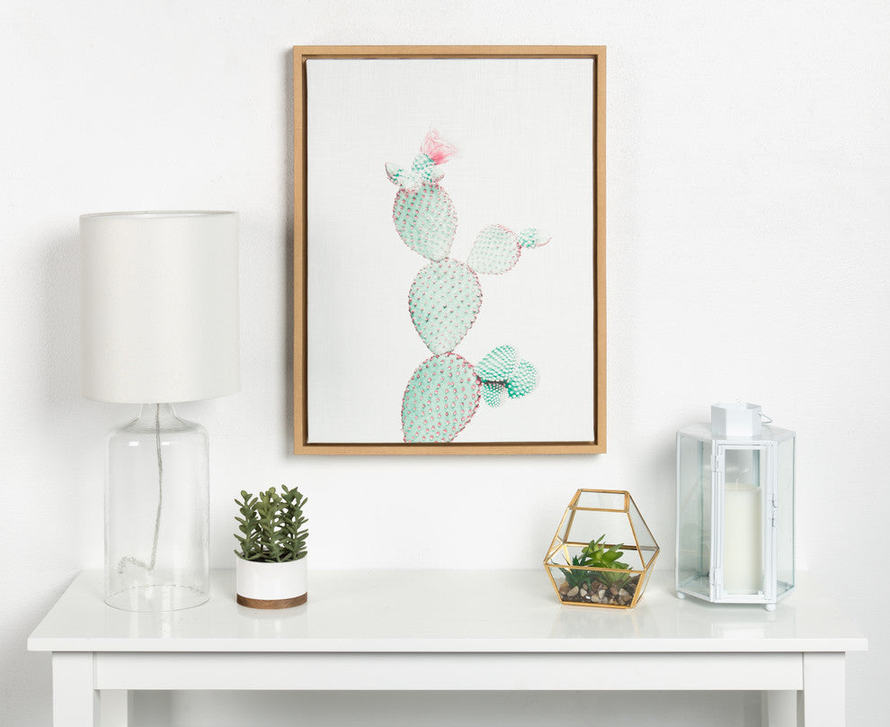 Kate and Laurel Sylvie Prickly Pear Cactus Wall Art by Simon Te Tai