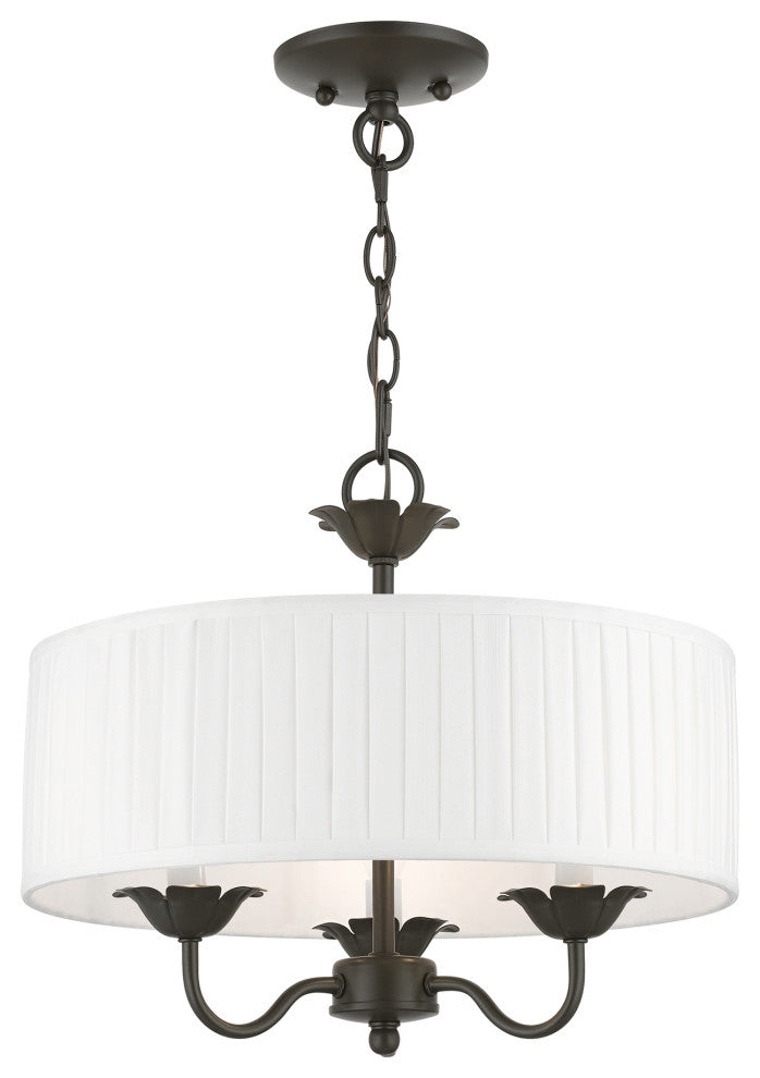 Livex Lighting 3 Light English Bronze Pendant Chandelier