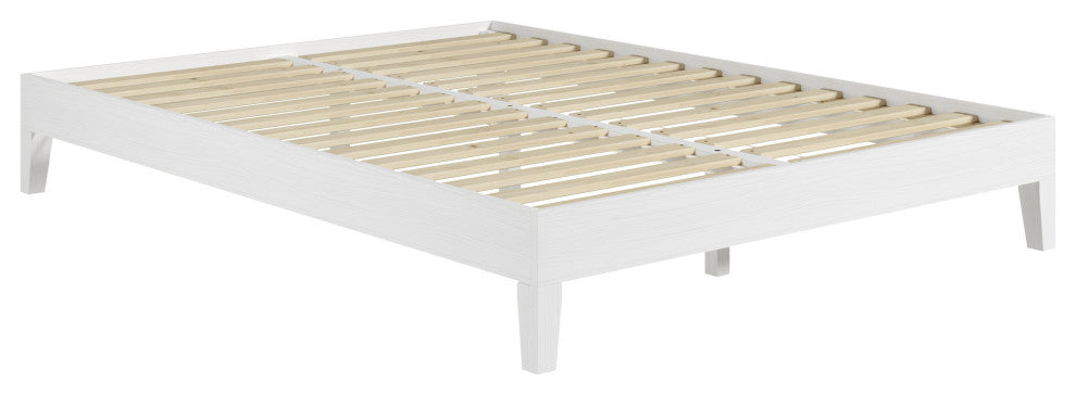 Nix Queen Platform Bed, White