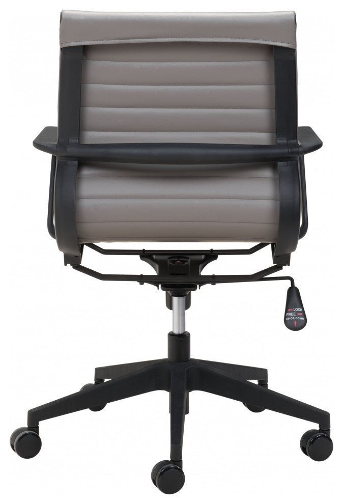 Mod Black and Gray Faux Leather Office Chair