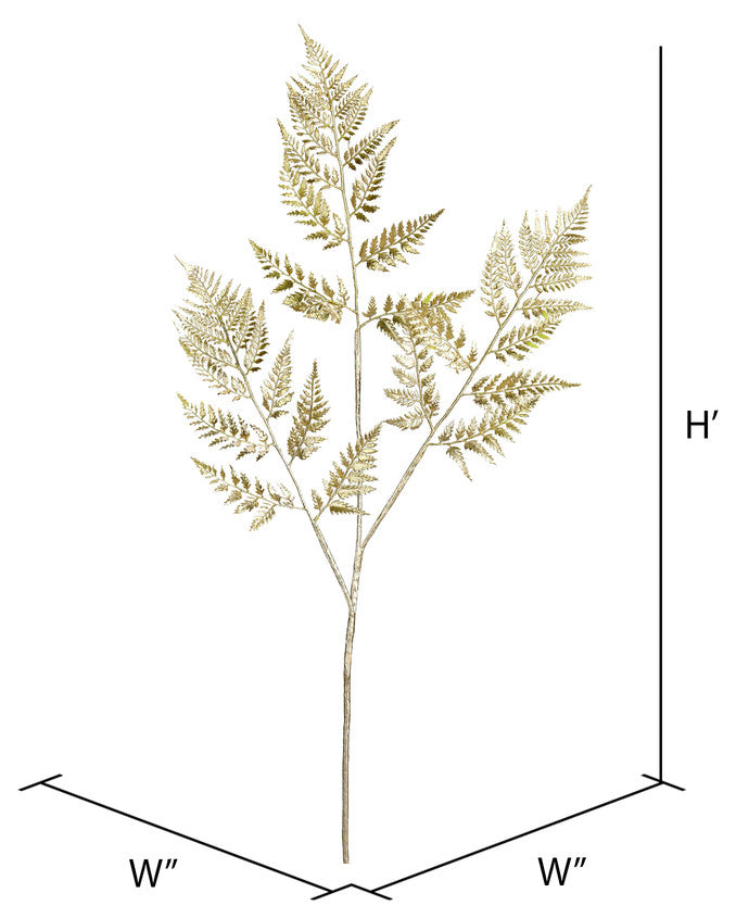Vickerman Rx192938 42" Champagne Shiny Fern Artificial Christmas Spray