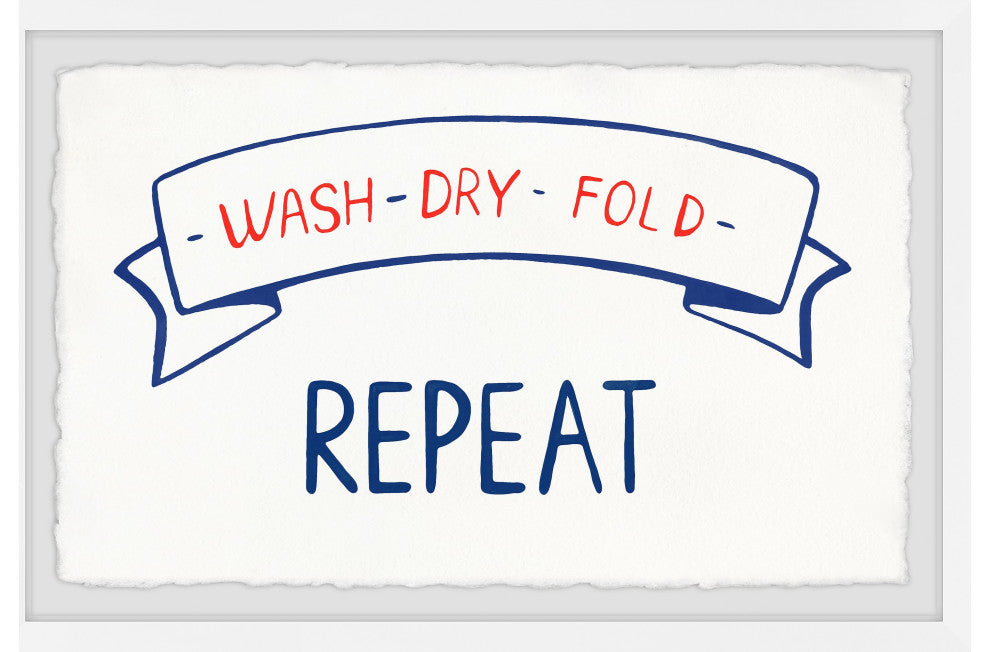 "Wash and Dry" Framed Painting Print, 12x8