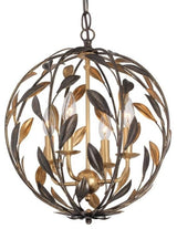 Broche 4-Light Bronze Sphere Mini Chandelier