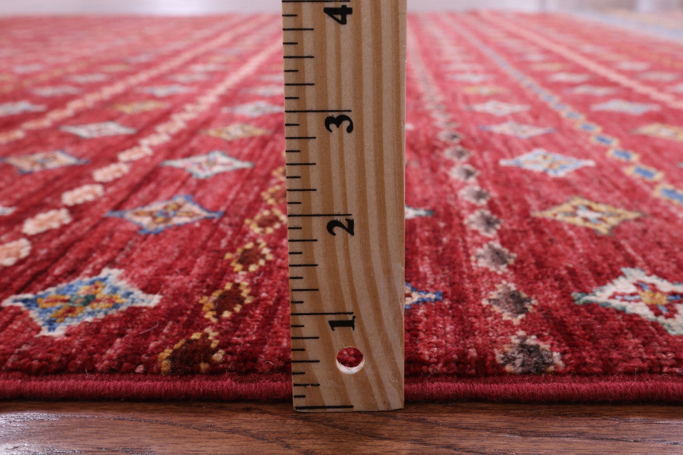 5' 8" X 8' 0" Hand Knotted Super Kazak Khorjin Wool Rug Q10450