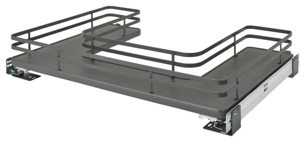 Solid Surface U-Shape Pull Out Organizer for Sink Base Cabinet, 29.69"