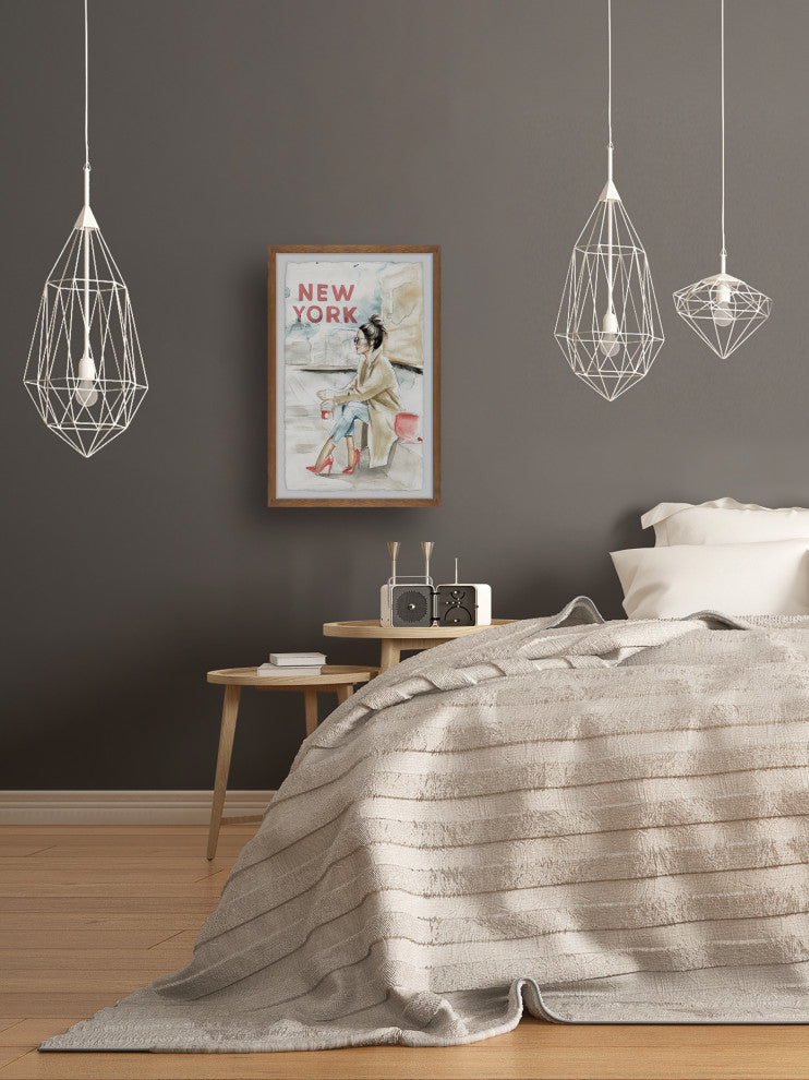 "Waiting, NY" Framed Painting Print, 8x12