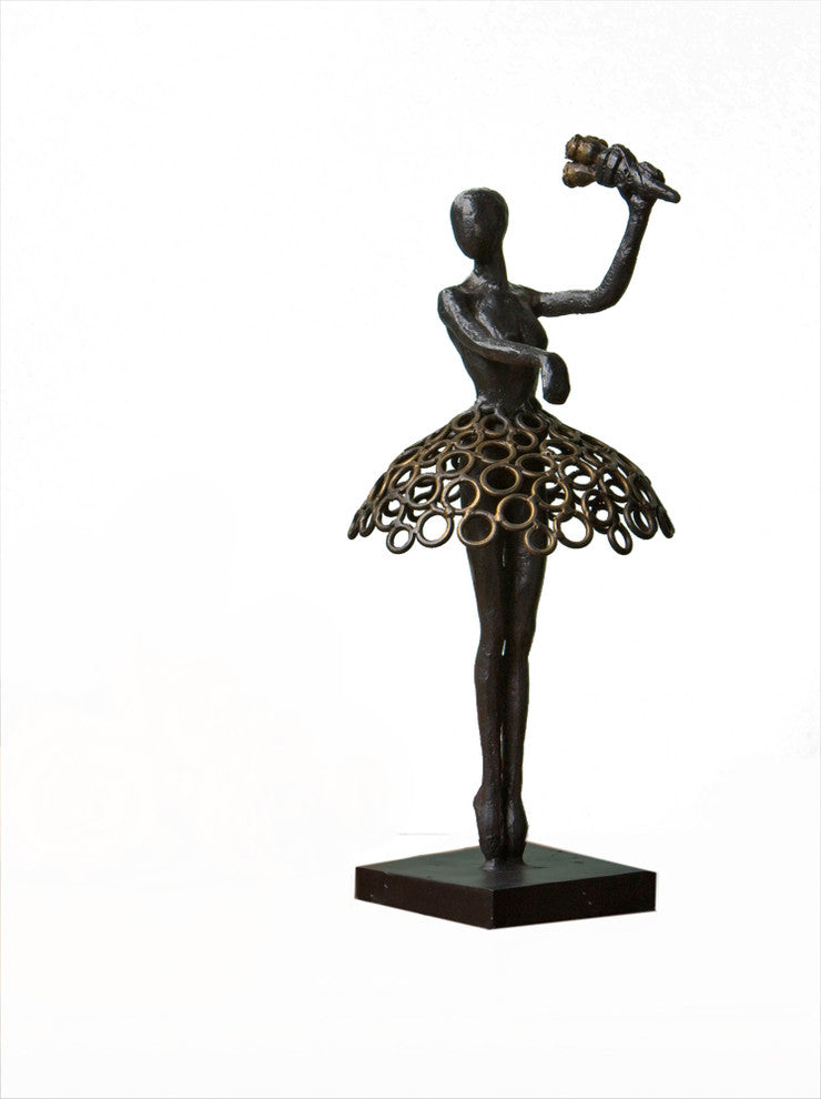 Ballerina Statue, Bronze Iron