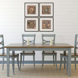 Persian Carpet Artwork, Set of 4, 22"x22"