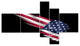 Wing with American Flag, Abstract Print On Canvas, 60"x32", 5 panels