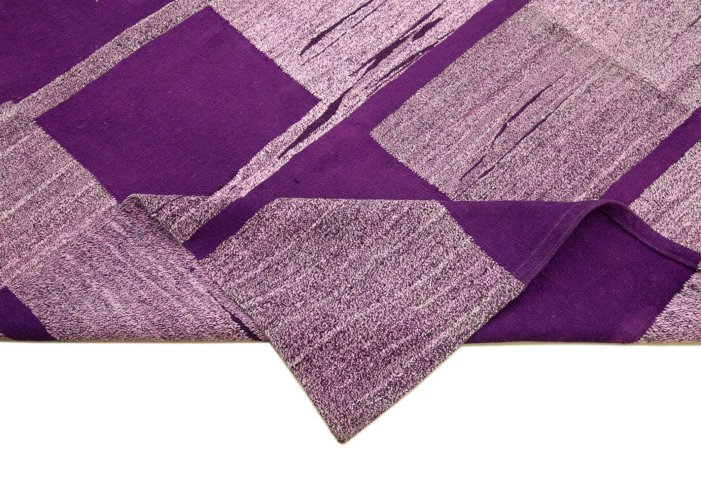 Rug N Carpet - Handmade Turkish 7' 10'' x 10' 1'' Modern Design Wool Kilim Rug