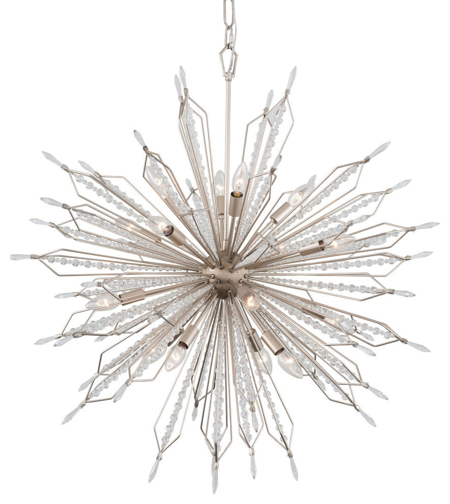 Varaluz 311P16 Orbital 16 Light 36"W Crystal Sputnik Chandelier - Gold Dust