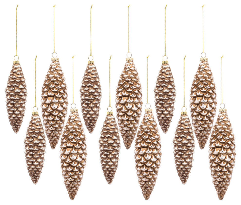 Pine Cone Ornament, 12-Piece Set