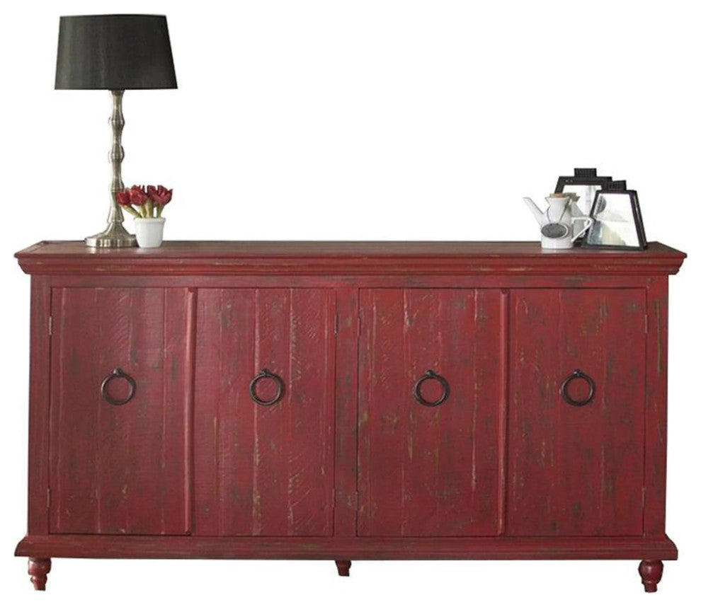 Macao 4 Door Sideboard Red 73"