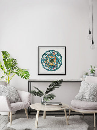 "Center Clover Leaf" Framed Painting Print, 24"x24"