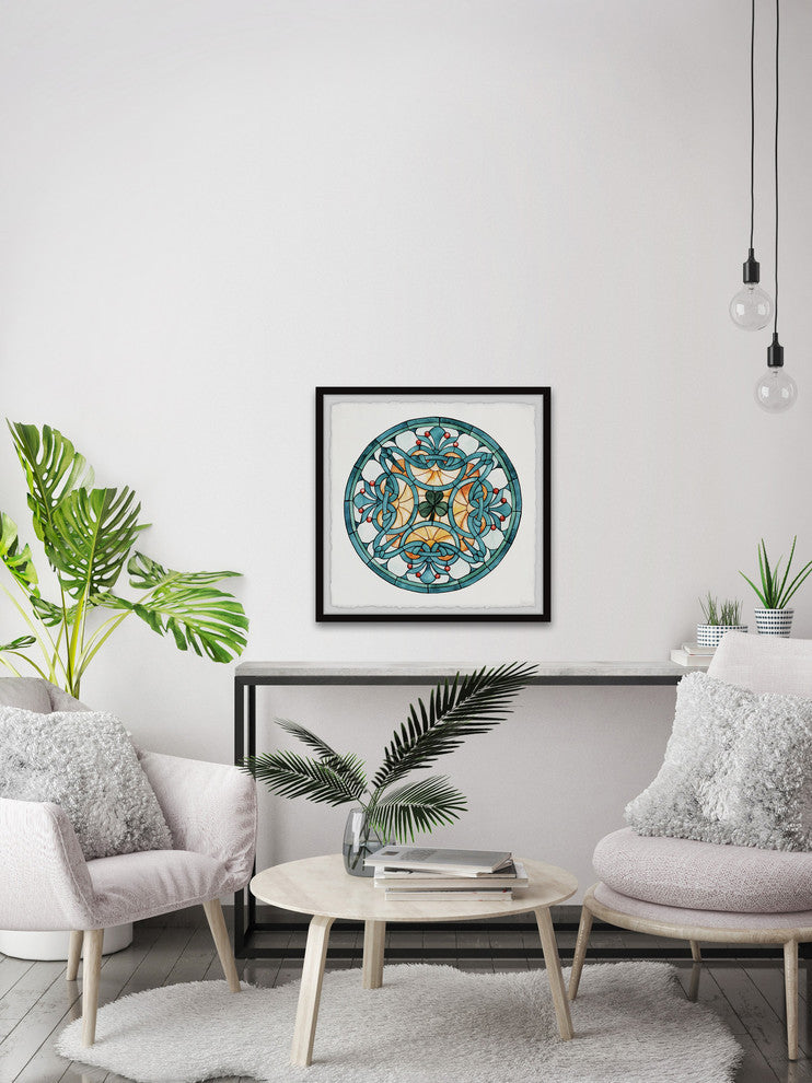 "Center Clover Leaf" Framed Painting Print, 24"x24"