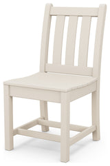 Polywood Traditional Garden Dining Side Chair, Sand